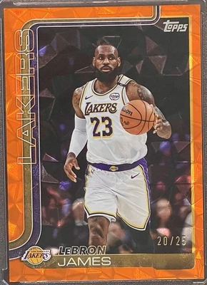 2025 Topps Flagship LEBRON JAMES Orange Diamante Refractor /25 SSP #150 Rare HOF - Image 1 of 4