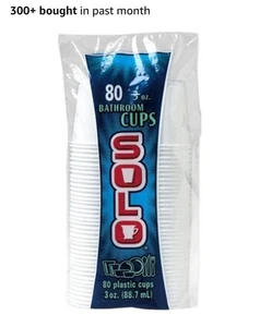 ¡PACK 80! Tazas de baño de plástico Solo de 3 onzas. Ideal para muestras, tiradores de gelatina - Imagen 1 de 1