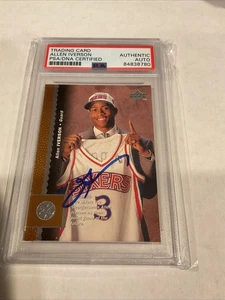 ALLEN IVERSON PSA Signed Autographed Auto 1996-97 Upper Deck RC Rookie 76ers - Picture 1 of 4