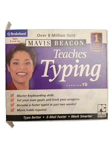 Mavis Beacon Teaches Typing Versión 15 PC CD Rom (2006) Edades 8+ - Imagen 1 de 4