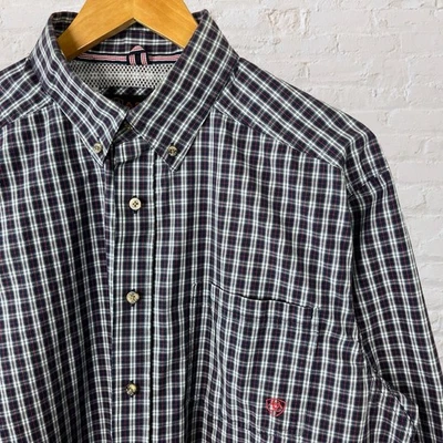 Ariat Pro Series Button Down Shirt Long Sleeve Plaid Western Men's Large - Image 1 of 4