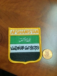 Vintage NEW Afghanistan Shield Country Flag Embroidered PATCH Emblem Islamic - Picture 1 of 3