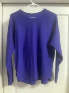 Vintage Nike Shirt Men’s DriFit Blue Waffle Knit Thermal Long Sleeve Mens Medium - Picture 1 of 4