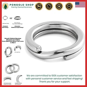 Premium 100 Count Stainless Steel Split Rings for Saltwater & Freshwater Fishing - Picture 1 of 9