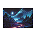 Futuristic Wall Art for Home Decor Night Sky and Road
