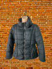 Womens M&S Collection Size Uk 10 Black Padded Zip Up Quilted Puffer Jacket Coat