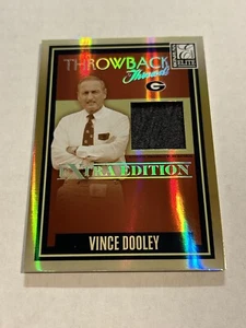 2007 DONRUSS ELITE VINCE DOOLEY 489/500 THROWBACK THREADS WORN MEMORABILIA RELIC - Picture 1 of 2