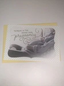 Hallmark Pregnancy Card: Exhausting Exhilarating Full Of Wonder Hope Think Of U - Picture 1 of 7