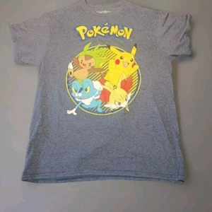 Pokemon Shirt Herren Large grau blau Videospiel Anime TV Show Promo Pikachu - Bild 1 von 4