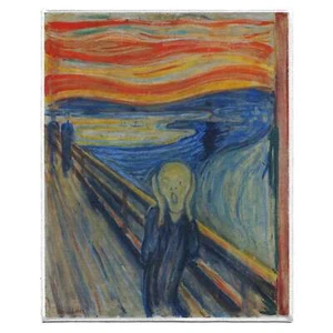 The Scream Edvard Munch Back Patch FotoPatch Famous Painting XL Embroidered Iron - Picture 1 of 2