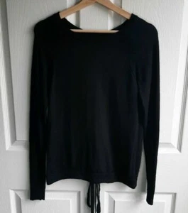 Pulóver para mujer Lululemon negro lana merino con cordones atado a ti talla 4 - Imagen 1 de 5