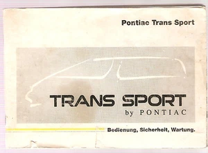 deutsche Betriebsanleitung OPEL PONTIAC TRANS SPORT Handbuch Ausgabe 1993 - Bild 1 von 1