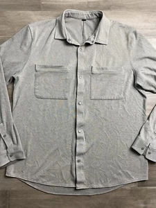 Lululemon Soft Knit Snap Overshirt Men's Long Sleeve Layer Active Gray XL Shirt - Picture 1 of 10