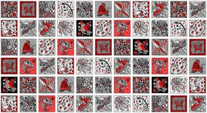 Bloques de collage de animales rojos BT yarda de Paintbrush Studio Imagina esta colección - Imagen 1 de 1