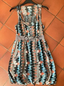 Ladies River Island Lined Sequinned Beaded Blouson Dress, Size 8, VGC - Picture 1 of 12