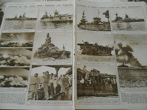 Harvest of the atom bomb Wrecked and damaged warships Bikini 1946 Print Article - Imagen 1 de 1