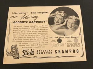 Champú caspa Fitch's 1943 como madre, como hija - anuncio de revista vintage - Imagen 1 de 1