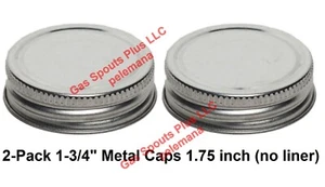 Paquete de 2 tapas de acero de 1-3/4" galón Qt lata de aceite gas águila delfos tapa de metal de 1,75 pulgadas - Imagen 1 de 11