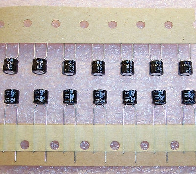NIPPON CHEMICON QTY (100) 15uf 35V MINIATURE RADIAL ALUMINUM ELECTROLYTIC SRE35VB15RM6.3X5 NCC