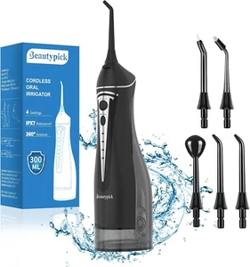 Water Dental Flosser Teeth Pick: Portable Cordless 4 Modes Flossers Pic 300ML... - Picture 1 of 6