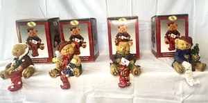 Christmas Holiday Collection Handpainted Bear Stocking Holders 4 - Picture 1 of 8