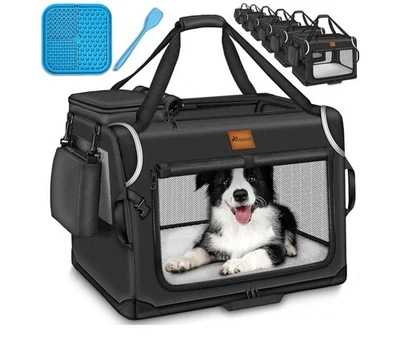 Hundetransportbox faltbar für Reise & Auto 70x52x50 cm stabile Transportbox m... - Bild 1 von 3