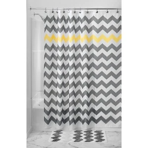 iDesign Chevron Stall Size Fabric Bathroom Shower Curtain - 54" x 78",... - Picture 1 of 4