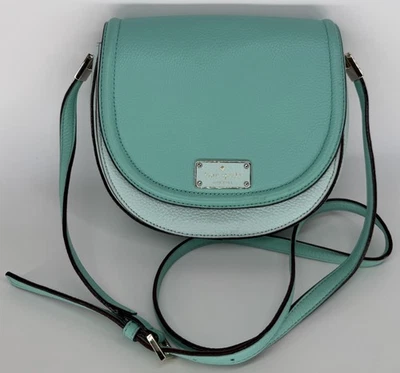 Bolso Bandolera Kate Spade Oliver Street Lilly Cuero Guijarro Sillín Dos Tonos Verde Azulado Foto 1 de 4