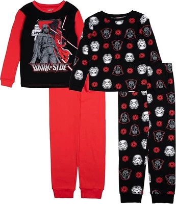 Star Wars Darth Vader, Dark Side Villain Characters 4-Pc Long-Sleeved Pajama Set - Image 1 of 2