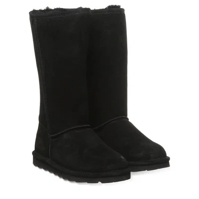 Botas altas de gamuza Bearpaw para mujer Elle negras talla 8 Foto 1 de 3