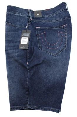 TRUE RELIGION Ricky 男式 36 X 12 英寸深矿工粉色缝线牛仔裤短裤 MSRP 129 美元 — 第 1/4 张图片
