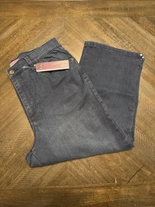 Gloria Vanderbilt Jeans Womens Sz 10 Cropped Capri Blue Denim High Rise Stretch - Picture 1 of 8