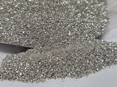 Brillo de vidrio plateado antiguo - Brillo de vidrio alemán importado, tamaño 90, 1 lb. Foto 1 de 4