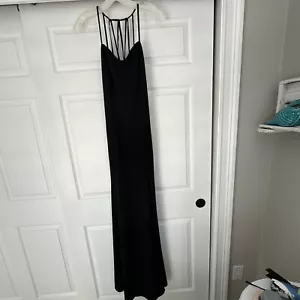 David’s Bridal NWT Long Black Gown Size 4 Not Altered - Picture 1 of 7