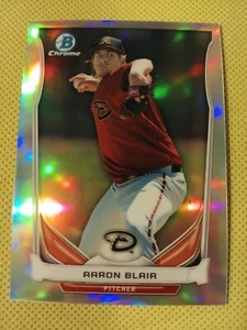 2014 AARON BLAIR BOWMAN CHROME REFRACTOR ROOKIE CARD RC #CTP-42 DIAMONDBACKS - Picture 1 of 2