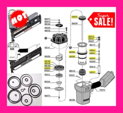 Senco Framing Nailer O ring Kit for FramePro 701-XP 702-XP 751 752 600