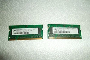 Micron Notebook Memory 1GB (2x 512MB) PC2-5300S 667MHz Non-ECC MT8HTF6464HDY - Picture 1 of 6