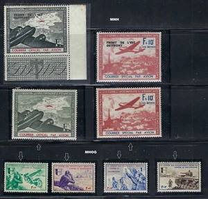 France Stamps: 8 Volunteer Legion Against Bolshevism; MNH/MHOG - Picture 1 of 9