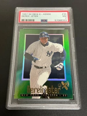 1997 Skybox E-X2000 #33 Derek Jeter Yankees PSA 7 NM-MT 333 - Image 1 of 3