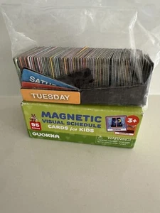 AdHD autism Learning Cards Visual Schedule for Kids 3-7 Years magnetic cards - Picture 1 of 14