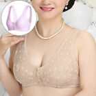 Women Plus Size Bra Button Front Wireless Comfort Nursing Bra Bralette Underwear