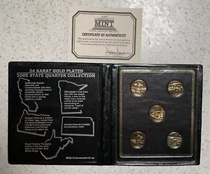 2005 24K GOLD PLATED COMMEMORATIVE EDITION QUARTER SET - Picture 1 of 2