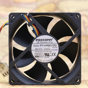 1pcs FOXCONN PVA080G12Q Fan 80*80*25mm DC12V 0.65A 4Pin - Picture 1 of 2