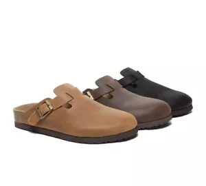 EVERAU® Men Leather Adjustable Strap Slip-on Sandal Brooklyn - Picture 1 of 22