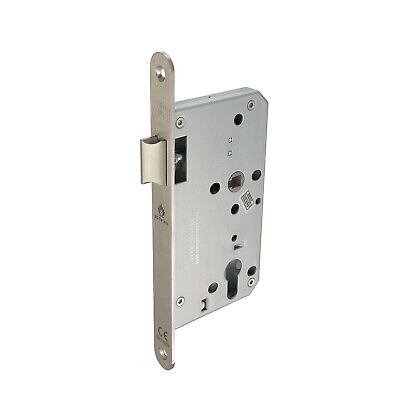DIN Mortice Latch Euro Lock Case 60mm In Satin Stainless Steel • 11.95£