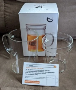 NEW LEZERO REPLACEMENT 14 oz. Hand-Blown Glass Tea Cups/ No LID - Picture 1 of 6