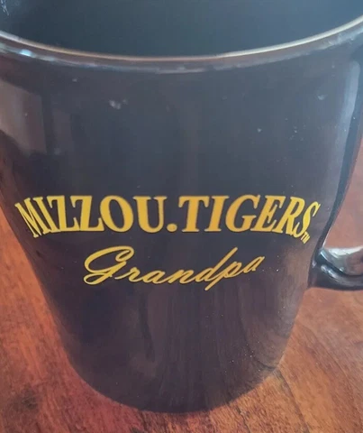 University of Missouri Mizzou Tigers Grandpa Coffee Mug Black Gold Cover
