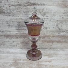 Westmoreland Cranberry Ruby Flashed Glass Candy Pedestal Urn Jar & Lid Vintage 