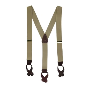 CTM Men's Elastic Button End Suspenders - Picture 1 of 22