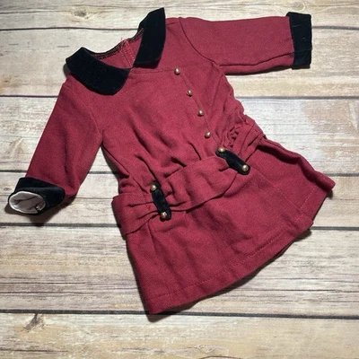 Кукла American Girl Rebecca Rubin Rebecca's красное черное бархатное оригинальное платье для встречи - Изображение 1 из 4